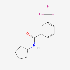 molecular formula C13H14F3NO B12518267 N-cyclopentyl-3-(trifluoromethyl)benzamide CAS No. 710310-44-4