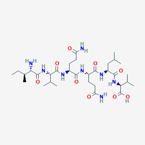 molecular formula C32H58N8O9 B12518306 L-Isoleucyl-L-valyl-L-glutaminyl-L-glutaminyl-L-leucyl-L-valine CAS No. 663219-60-1