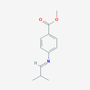 molecular formula C12H15NO2 B125184 Benzoic acid,4-[(2-methylpropylidene)amino]-,methyl ester(9ci) CAS No. 155696-54-1