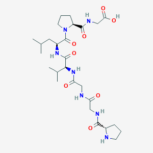 molecular formula C27H45N7O8 B12518421 Glycine, L-prolylglycylglycyl-L-valyl-L-leucyl-L-prolyl- CAS No. 741268-58-6