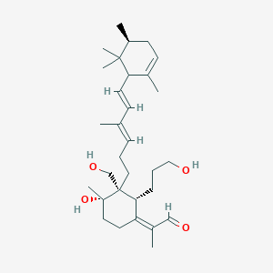 (-)-(6R,11S,18R,22S)-26-Hydroxy-22-methyl-cycloirid-16-enal