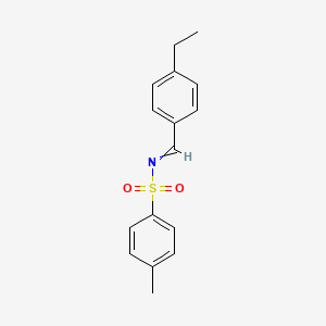 molecular formula C16H17NO2S B12518478 N-[(4-ethylphenyl)methylidene]-4-methylbenzenesulfonamide 
