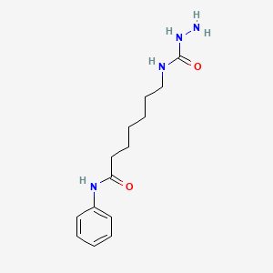 molecular formula C14H22N4O2 B12518489 N-(7-anilino-7-oxoheptyl)hydrazinecarboxamide CAS No. 651767-91-8