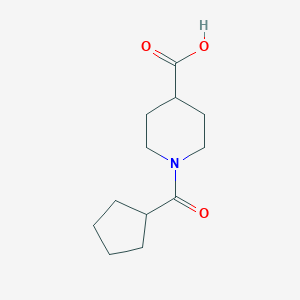 molecular formula C12H19NO3 B125185 1-(Cyclopentylcarbonyl)piperidine-4-carboxylic acid CAS No. 147636-33-7