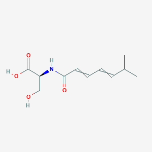 molecular formula C11H17NO4 B12518503 N-(6-Methylhepta-2,4-dienoyl)-L-serine CAS No. 652990-44-8