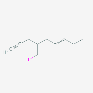 molecular formula C10H15I B12518514 4-(Iodomethyl)non-6-en-1-yne CAS No. 656234-82-1