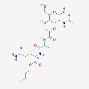 Butyl 2-[2-[2-[3-acetamido-2,5-dihydroxy-6-(hydroxymethyl)oxan-4-yl]oxypropanoylamino]propanoylamino]-5-amino-5-oxopentanoate