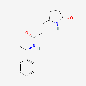 3-(5-oxo-2-pyrrolidinyl)-N-[(1S)-1-phenylethyl]propanamide