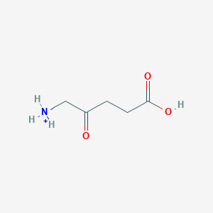 molecular formula C5H10NO3+ B1251861 5-Ammoniolevulinic acid 