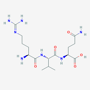 molecular formula C16H31N7O5 B12518651 Arg-Val-Gln CAS No. 651354-52-8