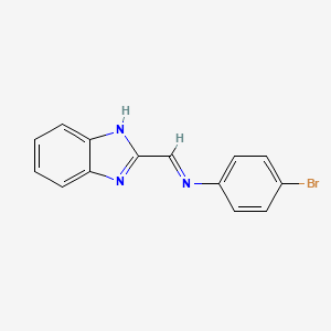 molecular formula C14H10BrN3 B12518662 N-[(2H-Benzimidazol-2-ylidene)methyl]-4-bromoaniline CAS No. 819858-07-6