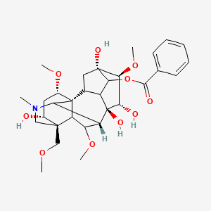 [(1S,4R,5S,6S,7S,8R,9S,13R,14R,16S,18R)-5,7,8,14-tetrahydroxy-6,16,18-trimethoxy-13-(methoxymethyl)-11-methyl-11-azahexacyclo[7.7.2.12,5.01,10.03,8.013,17]nonadecan-4-yl] benzoate