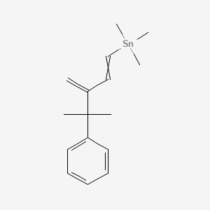 molecular formula C16H24Sn B12518722 Trimethyl(4-methyl-3-methylidene-4-phenylpent-1-en-1-yl)stannane CAS No. 658045-08-0