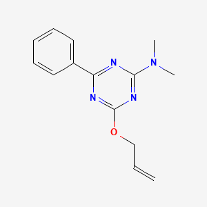 molecular formula C14H16N4O B12518796 N,N-Dimethyl-4-phenyl-6-[(prop-2-en-1-yl)oxy]-1,3,5-triazin-2-amine CAS No. 652154-86-4