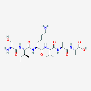 molecular formula C26H49N7O8 B12518821 L-Seryl-L-isoleucyl-L-lysyl-L-valyl-L-alanyl-L-alanine CAS No. 655230-49-2