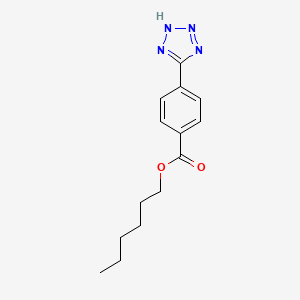 molecular formula C14H18N4O2 B12518829 hexyl 4-(2H-tetrazol-5-yl)benzoate CAS No. 651769-17-4