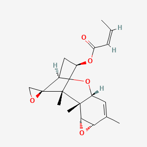 [(1S,2R,3R,5S,8R,10R,12R,13S)-1,2,6-trimethylspiro[4,9-dioxatetracyclo[8.2.1.02,8.03,5]tridec-6-ene-13,2'-oxirane]-12-yl] (Z)-but-2-enoate