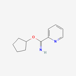 molecular formula C11H14N2O B12518871 Cyclopentyl pyridine-2-carboximidate CAS No. 725736-24-3