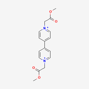 molecular formula C16H18N2O4+2 B12518901 4,4'-Bipyridinium, 1,1'-bis(2-methoxy-2-oxoethyl)- CAS No. 682738-62-1