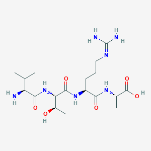 molecular formula C18H35N7O6 B12518904 L-Valyl-L-threonyl-N~5~-(diaminomethylidene)-L-ornithyl-L-alanine CAS No. 798541-24-9