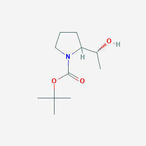 molecular formula C11H21NO3 B12518908 tert-butyl 2-[(1R)-1-hydroxyethyl]pyrrolidine-1-carboxylate 
