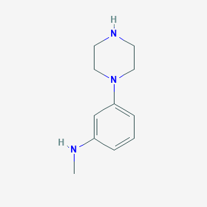 molecular formula C11H17N3 B12518948 N-Methyl-3-(piperazin-1-yl)aniline CAS No. 756751-92-5