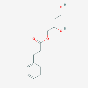 molecular formula C13H18O4 B12518952 Benzenepropanoic acid, 2,4-dihydroxybutyl ester CAS No. 652161-35-8