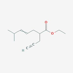 molecular formula C13H20O2 B12519000 Ethyl 6-methyl-2-(prop-2-yn-1-yl)hept-4-enoate CAS No. 656234-75-2