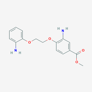 molecular formula C16H18N2O4 B12519040 Methyl 3-amino-4-[2-(2-aminophenoxy)ethoxy]benzoate CAS No. 663625-65-8