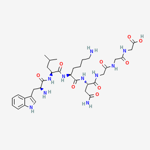 molecular formula C33H50N10O9 B12519058 L-Tryptophyl-L-leucyl-L-lysyl-L-asparaginylglycylglycylglycine CAS No. 820977-67-1