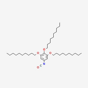 molecular formula C37H65NO4 B12519084 1,2,3-Tris(decyloxy)-5-isocyanatobenzene CAS No. 652903-51-0