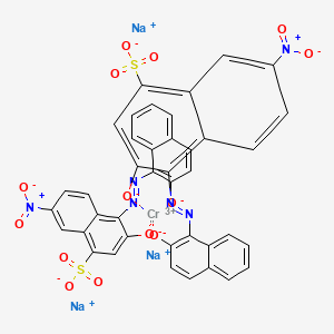 molecular formula C40H20CrN6NaO14S2-2 B1251916 Chromate(3-),bis[3-(hydroxy-kO)-4-[[2-(hydroxy-kO)-1-naphthalenyl]azo-kN1]-7-nitro-1-naphthalenesulfonato(3-)]-, trisodium CAS No. 57693-14-8