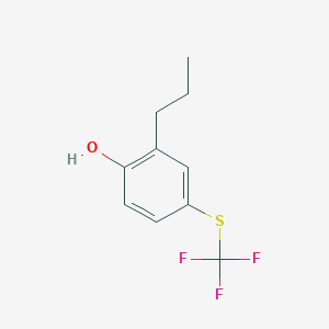 molecular formula C10H11F3OS B12519197 Phenol, 2-propyl-4-[(trifluoromethyl)thio]- CAS No. 653578-26-8