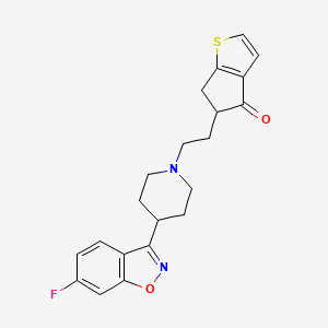 4H-Cyclopenta(b)thiophen-4-one, 5-(2-(4-(6-fluoro-1,2-benzisoxazol-3-yl)-1-piperidinyl)ethyl)-5,6-dihydro-