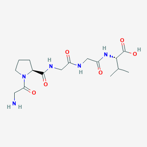 molecular formula C16H27N5O6 B12519210 Glycyl-L-prolylglycylglycyl-L-valine CAS No. 742068-47-9