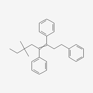 molecular formula C28H32 B12519217 1,1',1''-(6,6-Dimethyloct-3-ene-1,3,4-triyl)tribenzene CAS No. 656824-62-3