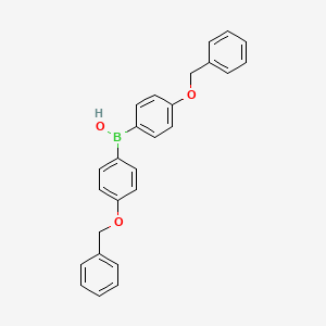molecular formula C26H23BO3 B12519284 Bis[4-(benzyloxy)phenyl]borinic acid CAS No. 675828-79-2