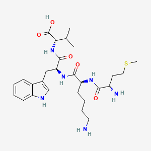 molecular formula C27H42N6O5S B12519285 L-Methionyl-L-lysyl-L-tryptophyl-L-valine CAS No. 652150-86-2