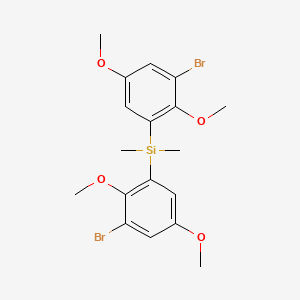 molecular formula C18H22Br2O4Si B12519322 Bis(3-bromo-2,5-dimethoxyphenyl)(dimethyl)silane CAS No. 663192-96-9