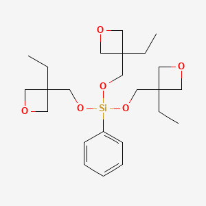 molecular formula C24H38O6Si B12519380 Tris[(3-ethyloxetan-3-yl)methoxy](phenyl)silane CAS No. 675571-58-1