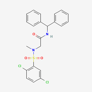 molecular formula C22H20Cl2N2O3S B12519384 N-Benzhydryl-2-((2,5-dichloro-N-methylphenyl)sulfonamido)acetamide 