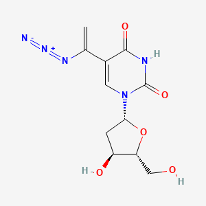 molecular formula C11H13N5O5 B1251939 5-(1-azidoethenyl)-1-[(2R,4S,5R)-4-hydroxy-5-(hydroxymethyl)oxolan-2-yl]pyrimidine-2,4-dione CAS No. 170243-45-5