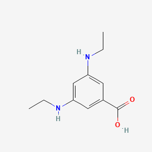 molecular formula C11H16N2O2 B12519395 3,5-Bis(ethylamino)benzoic acid CAS No. 652968-38-2