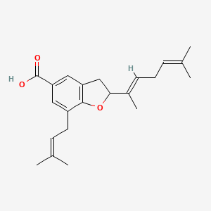 molecular formula C22H28O3 B1251941 Myrsinoic acid F 