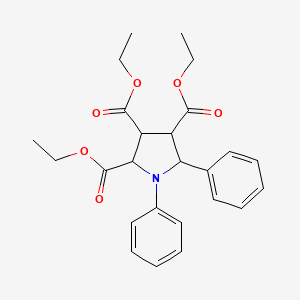 molecular formula C25H29NO6 B12519411 Triethyl 1,5-diphenylpyrrolidine-2,3,4-tricarboxylate CAS No. 652991-48-5