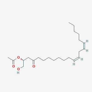 molecular formula C23H40O4 B1251943 12,15-Heneicosadien-4-one, 2-(acetyloxy)-1-hydroxy-, (2R,12Z,15Z)- CAS No. 219948-37-5