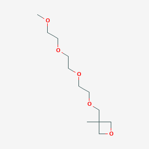 molecular formula C12H24O5 B12519433 Oxetane, 3-methyl-3-(2,5,8,11-tetraoxadodec-1-yl)- CAS No. 697799-20-5