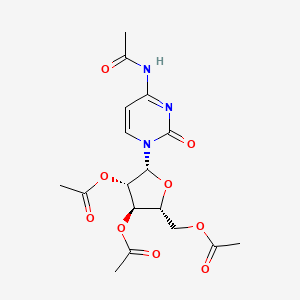 molecular formula C17H21N3O9 B12519441 Acetamide, N-(1,2-dihydro-2-oxo-1-(2,3,5-tri-O-acetylbeta-D-arabinofuranosyl)-4-pyrimidinyl)- CAS No. 6742-08-1