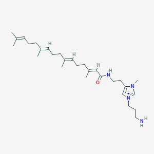 (2E,6E,10E)-N-[2-[1-(3-aminopropyl)-3-methylimidazol-1-ium-4-yl]ethyl]-3,7,11,15-tetramethylhexadeca-2,6,10,14-tetraenamide