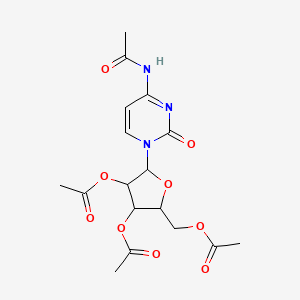 molecular formula C17H21N3O9 B12519482 Tetraacetylarabinosylcytosine CAS No. 15981-93-8
